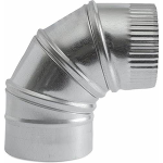 90 Degree Elbow, Adjustable, 20" Dia, 28 Ga